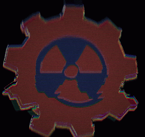 Gear With Nuclear Symbol GIF
