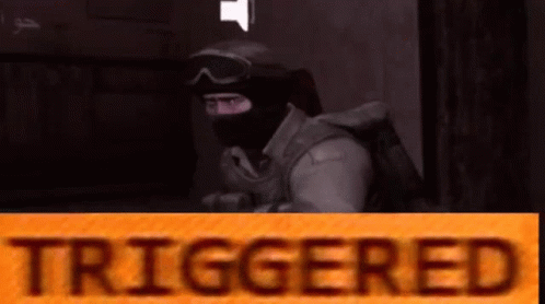 Geared Soldier Triggered Meme GIF