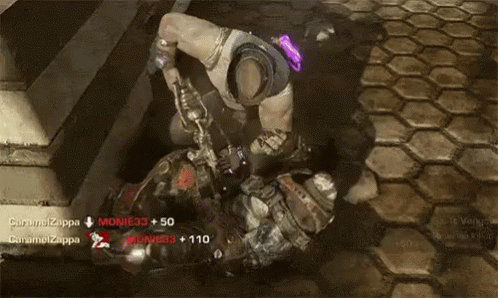 Gears Of Wars Burning Battle Scene GIF