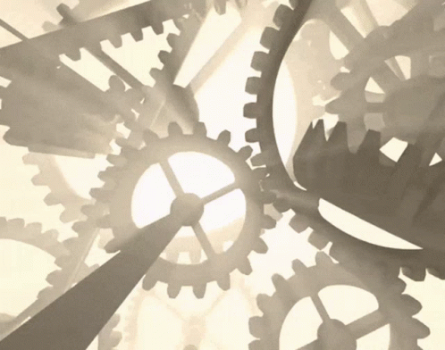 Gears Rotating With Sunlight GIF