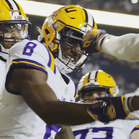 Geaux Tigers Patrick Queen Handshakes GIF