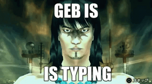 Geb Typing Behind Man