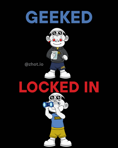 Geeked Locked In Poster With A Cartoon Character GIF