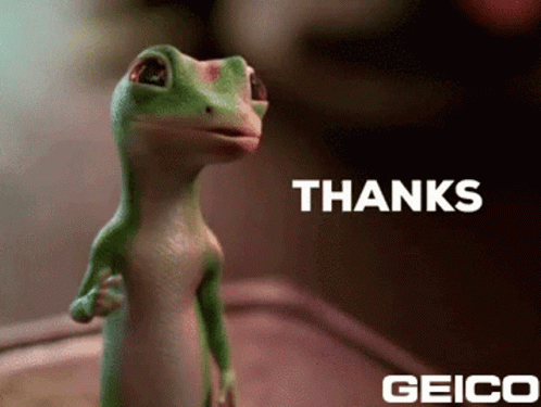 Geico Lizard Giving Thumbs Up