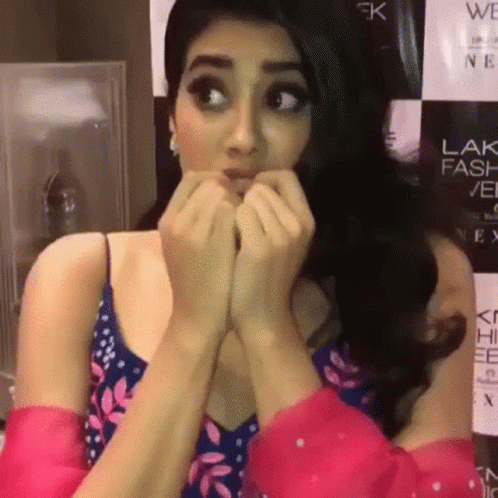 Janhvi Kapoor Scared Nail Biting GIF