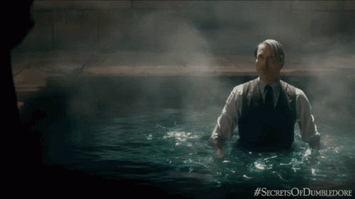 Gellert Grindelwald Casting Water Spell GIF