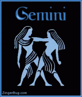 Gemini on Blue Background
