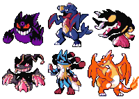 Gen 2 Megas Mega Sprites Sticker GIF