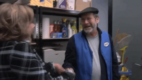 Gene Parmesan Shaking Hands With Lucille Bluth GIF