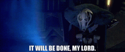 General Grievous Holding Lightsaber GIF