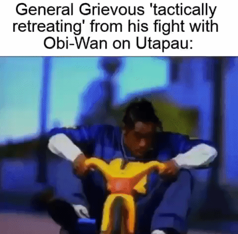 General Grievous Retreating from Obi-Wan