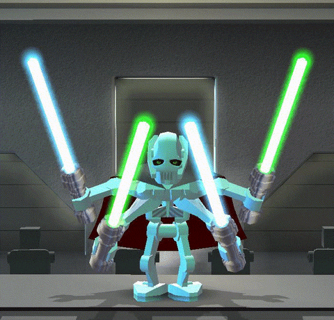 General Grievous Robot Light Saber GIF