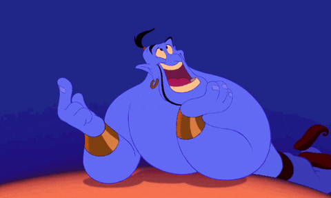 Genie Caught Aladdin In The Fall GIF