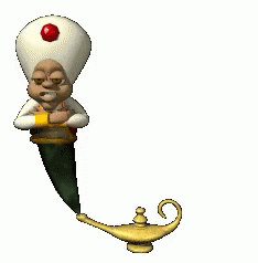 Genie Comes Out From Lamp GIF