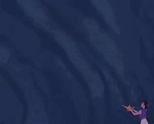 Genie Comes Out When Aladdin Rub The Lamp GIF