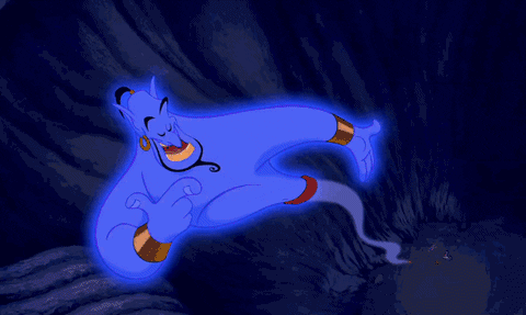 Genie Excited To Come Out From The Lamp GIF