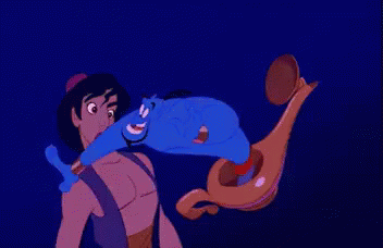 Genie Force Aladdin To Rub The Lamp GIF
