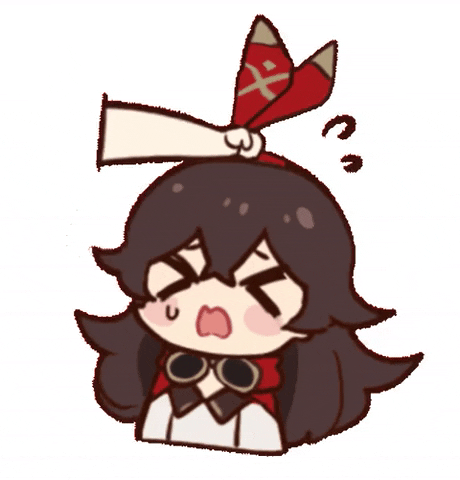Genshin Amber Chibi Pain Reaction GIF