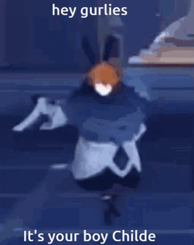 Genshin Childe Hey Gurlies GIF
