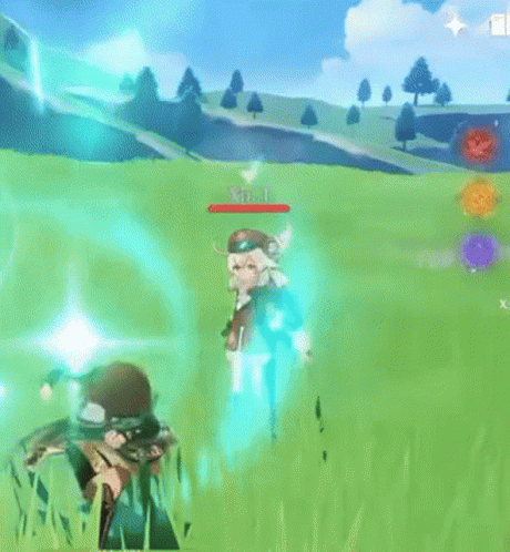 Genshin Fighting Combos GIF