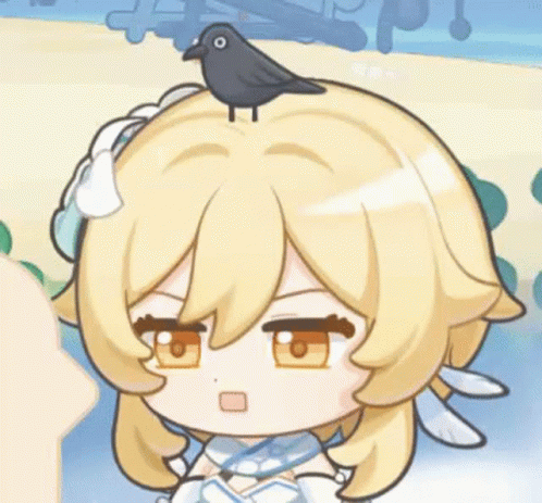 Genshin Lovely Lumine Staring Cold GIF