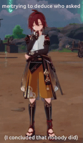 Genshin Heizou Trying To Deduce Who Asked GIF