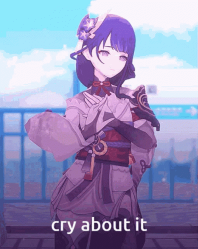 Genshin Raiden Shogun Cry About It GIF