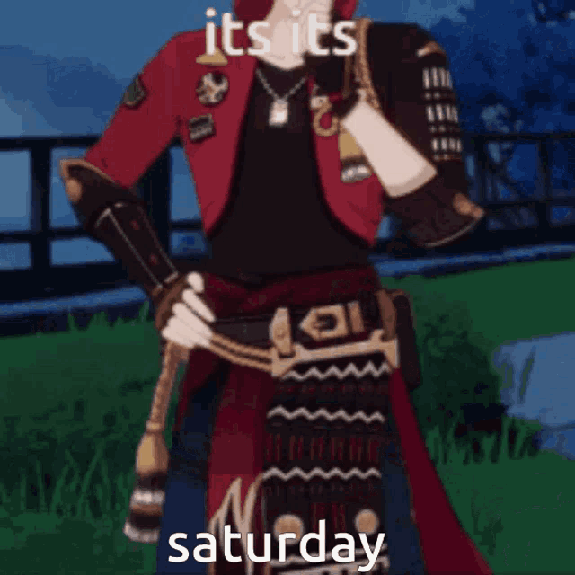 Genshin Impact Boy Character It's Saturday GIF