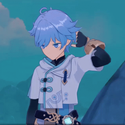 Genshin Impact Chongyun Head Scratch GIF