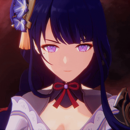Genshin Impact Raiden Beautiful Violet Eyes GIF