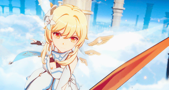 Genshin Impact Traveler Lumine GIF