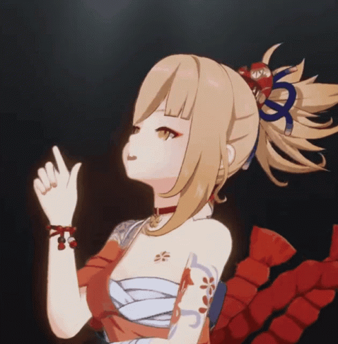 Genshin Impact Yoimiya Cute Dance GIF