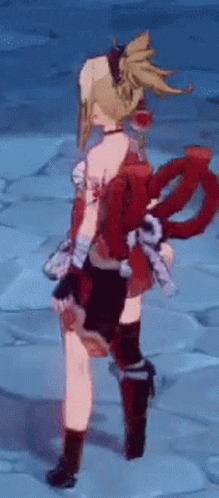 Genshin Impact Yoimiya Spinning GIF