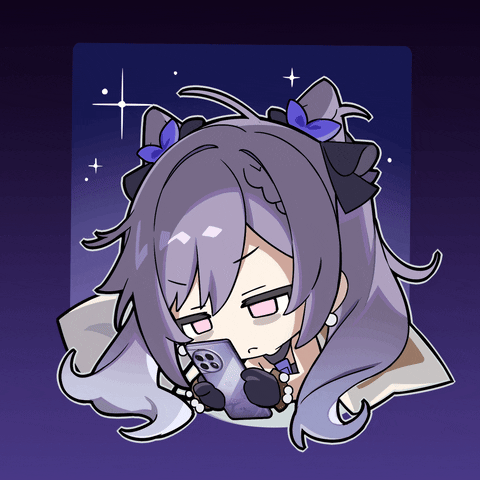 Genshin Tired Keqing Staring At Her Phone GIF