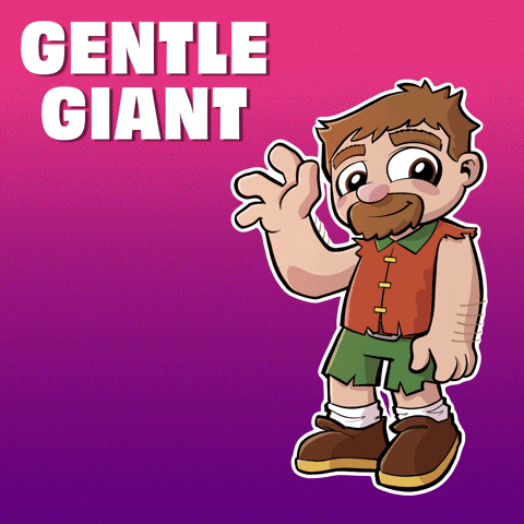 Gentle Giant Bearded Man Cartoon GIF