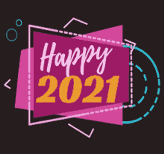 Geographic Animation Happy 2021 Celebration GIF