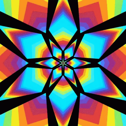 Geometric Hexeosis Floral GIF