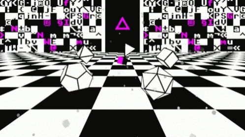Geometric Shapes Checkered GIF