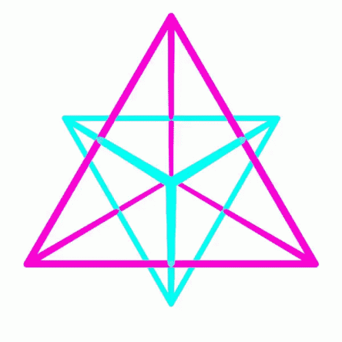 Geometric Spinning Tetrahedron GIF
