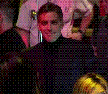 George Clooney Force Laugh GIF