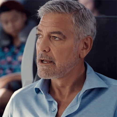 George Clooney Head Down GIF