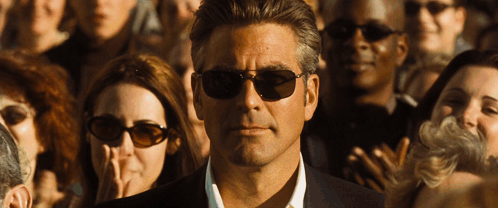 George Clooney In The Crowd GIF