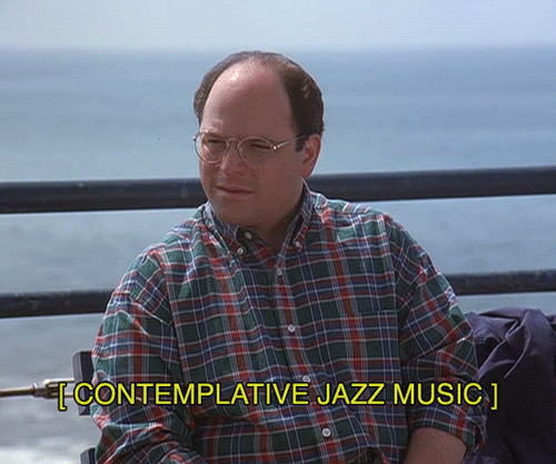 George Costanza Contemplating Jazz Music GIF