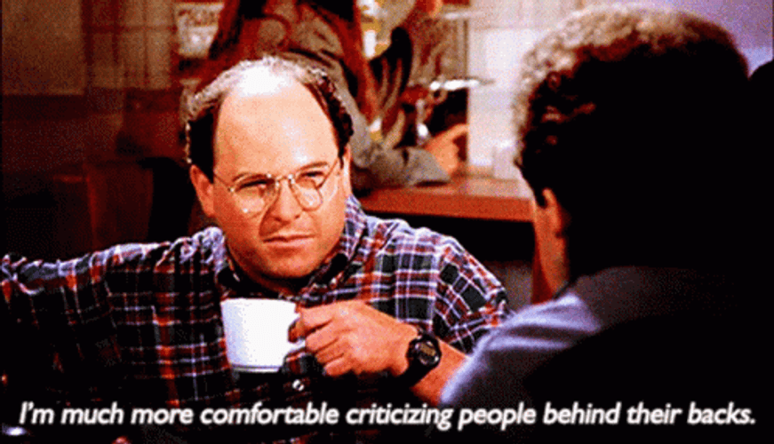 George Costanza Criticizing People Behind Their Back GIF
