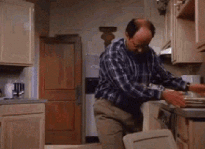 George Costanza Eating Leftover Food GIF