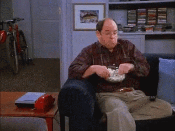George Costanza Eating Popcorn GIF