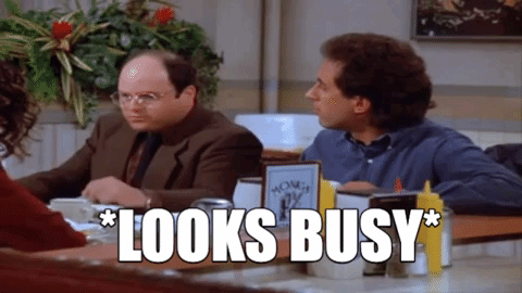 George Costanza Jerry Seinfeld Look Busy GIF