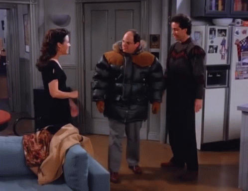 George Costanza Jerry Seinfeld Playful Slaps GIF