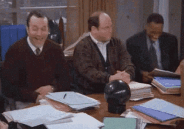 George Costanza Laughing With Friends GIF