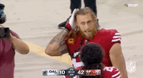 George Kittle Highlight Gestures GIF
